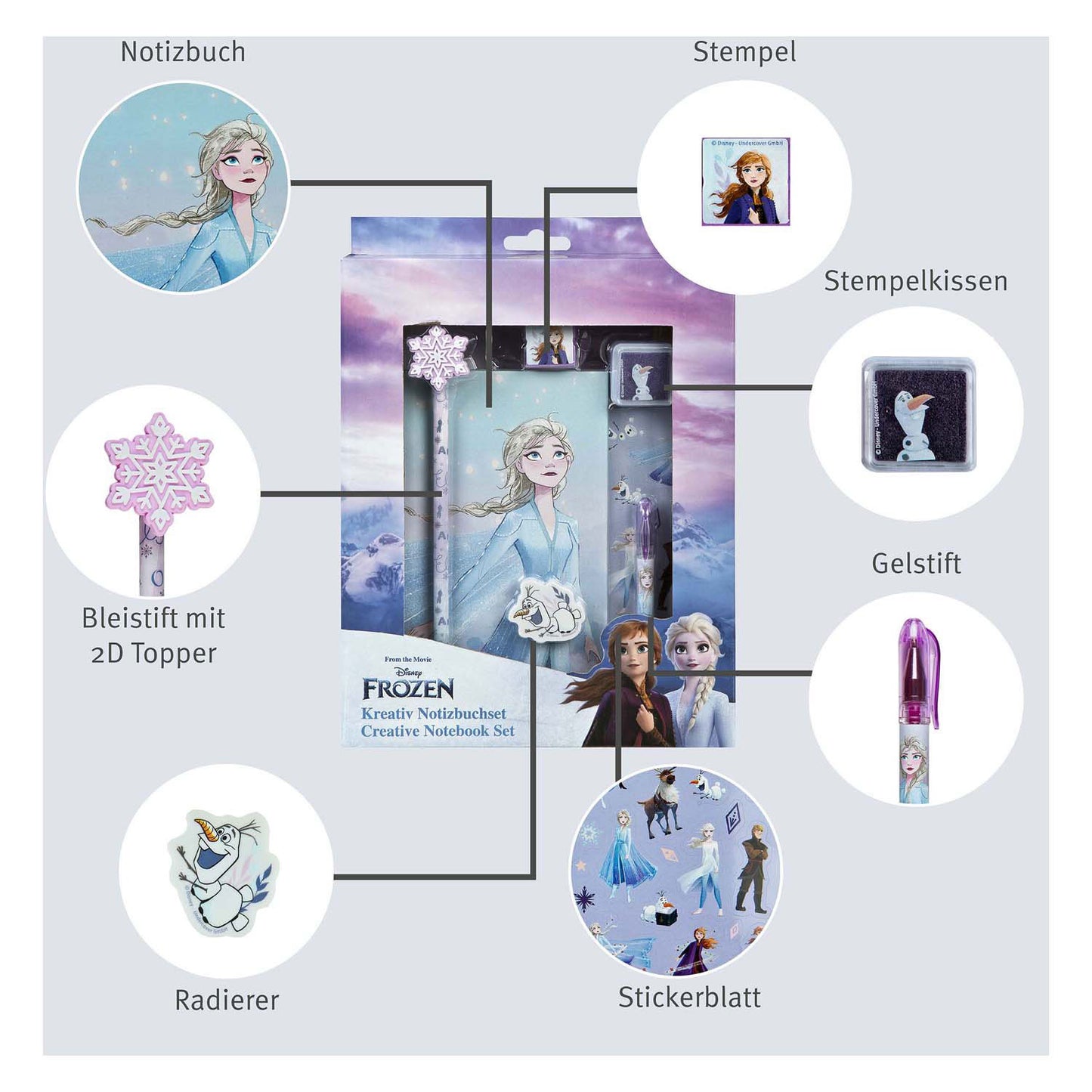 Set blocco note Disney Frozen - 7 pz.