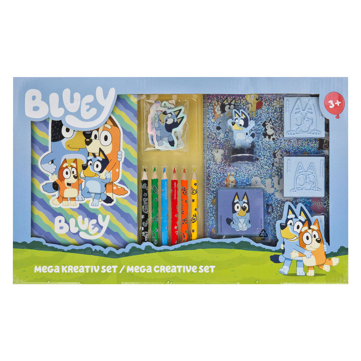 Set mega colori e timbri Undercover bluey - 15 pz.