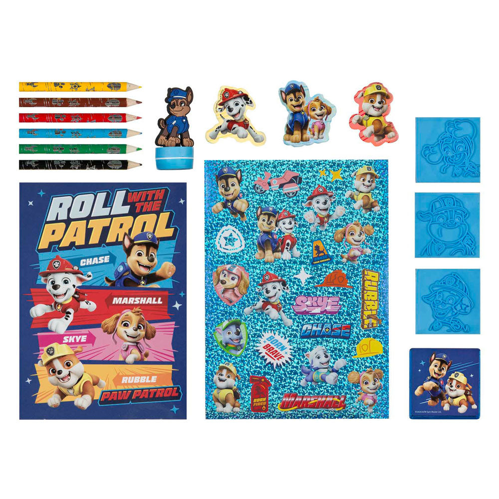 Paw Patrol mega set da colorare e timbri - 15 pz.