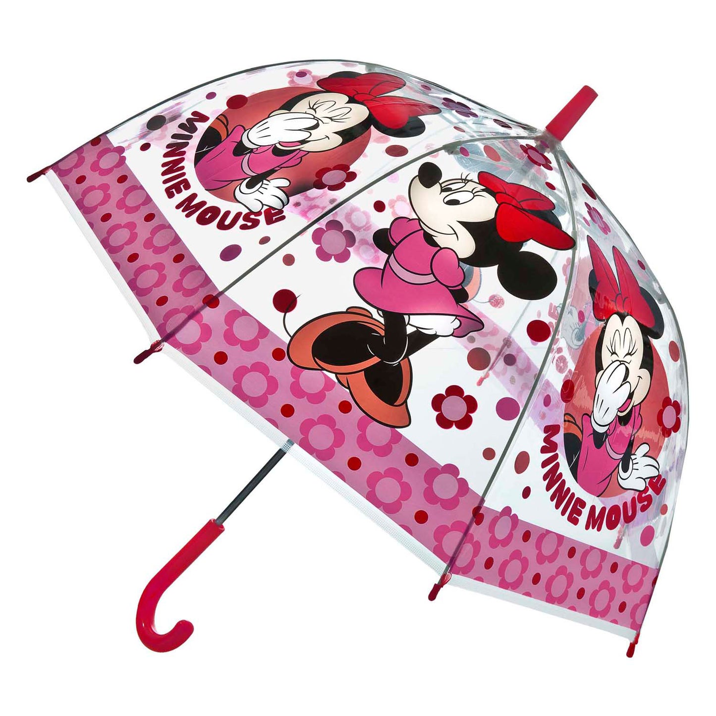 Paraguas transparente encubierto minnie mouse