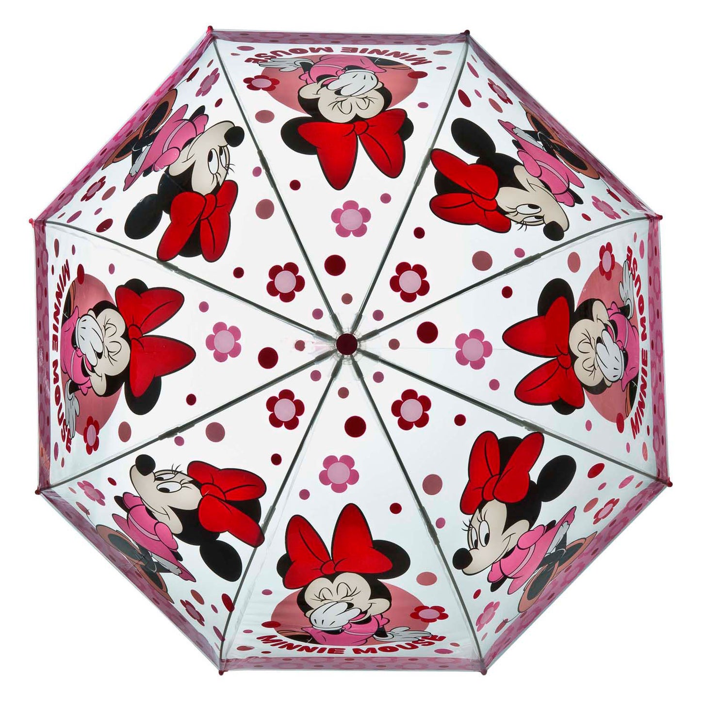 Paraguas transparente encubierto minnie mouse