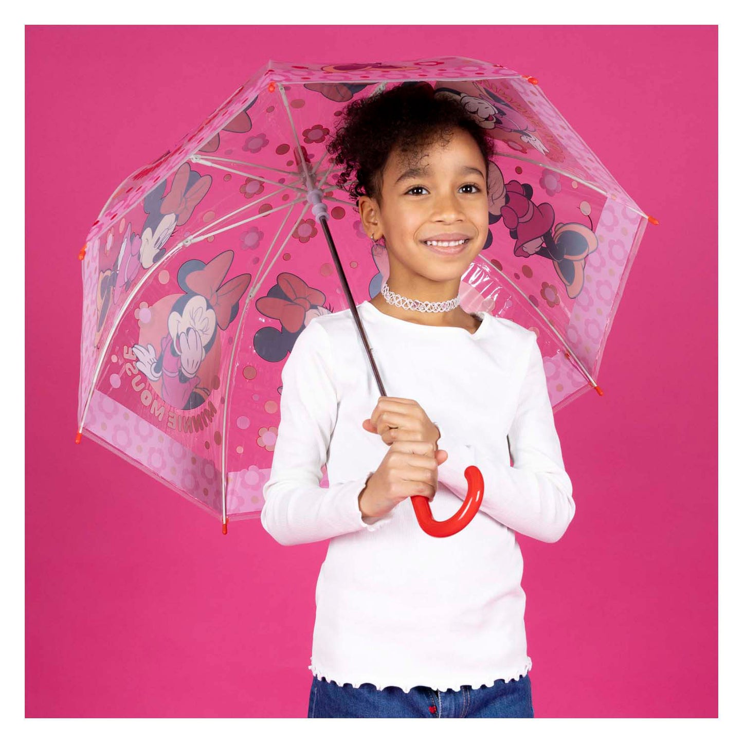 Paraguas transparente encubierto minnie mouse