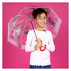Ombrello trasparente sotto copertura di Minnie Mouse