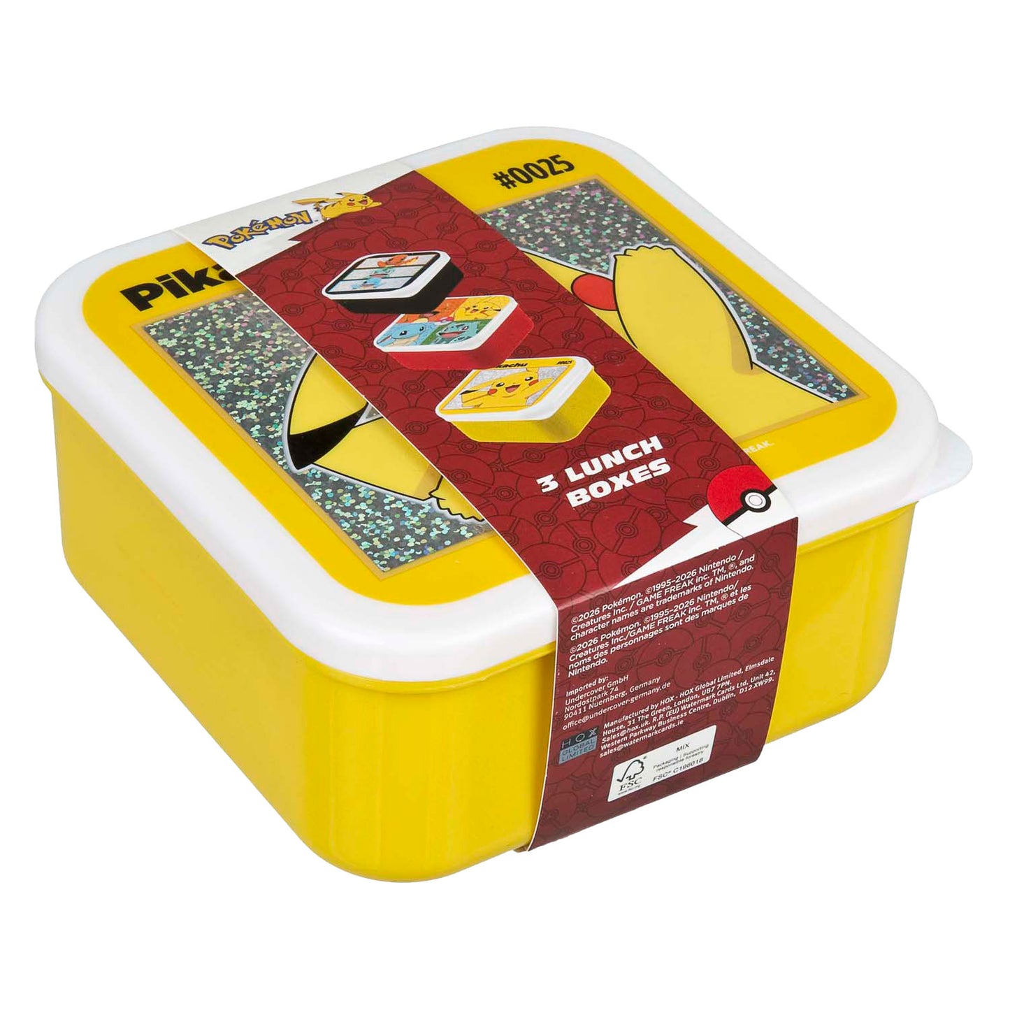 Scatole per snack Undercover Pokémon - 3 pezzi.