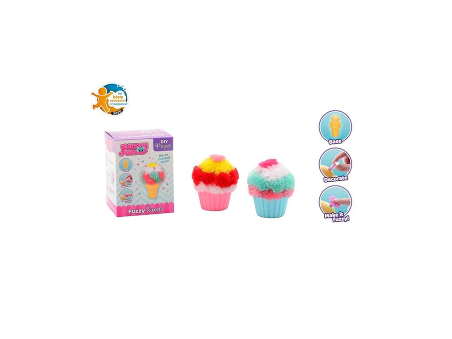 Crea cupcake Fuzzy Fuzzy di base