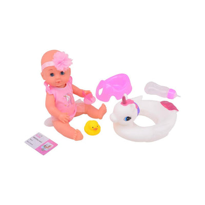 Baby rose bere e plaspop, 30 cm con accessori
