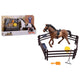Johntoy set cavallo giocattolo John con accessori