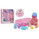Rosa baby bere Plas Babypop, 35 cm