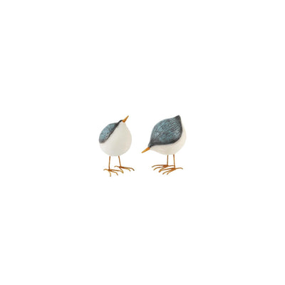 Figurina uccello rotondo piccolo 2 asini 7x5,5x9 cm