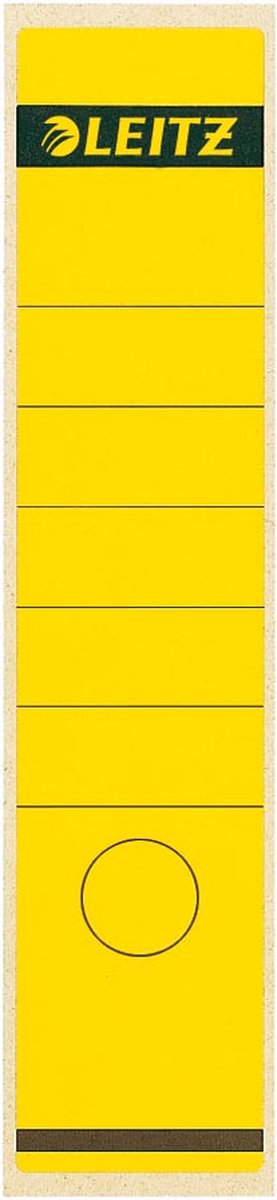 Gekleurde etiketten leitz 1640 61 x 285cm geel zelklvend lang