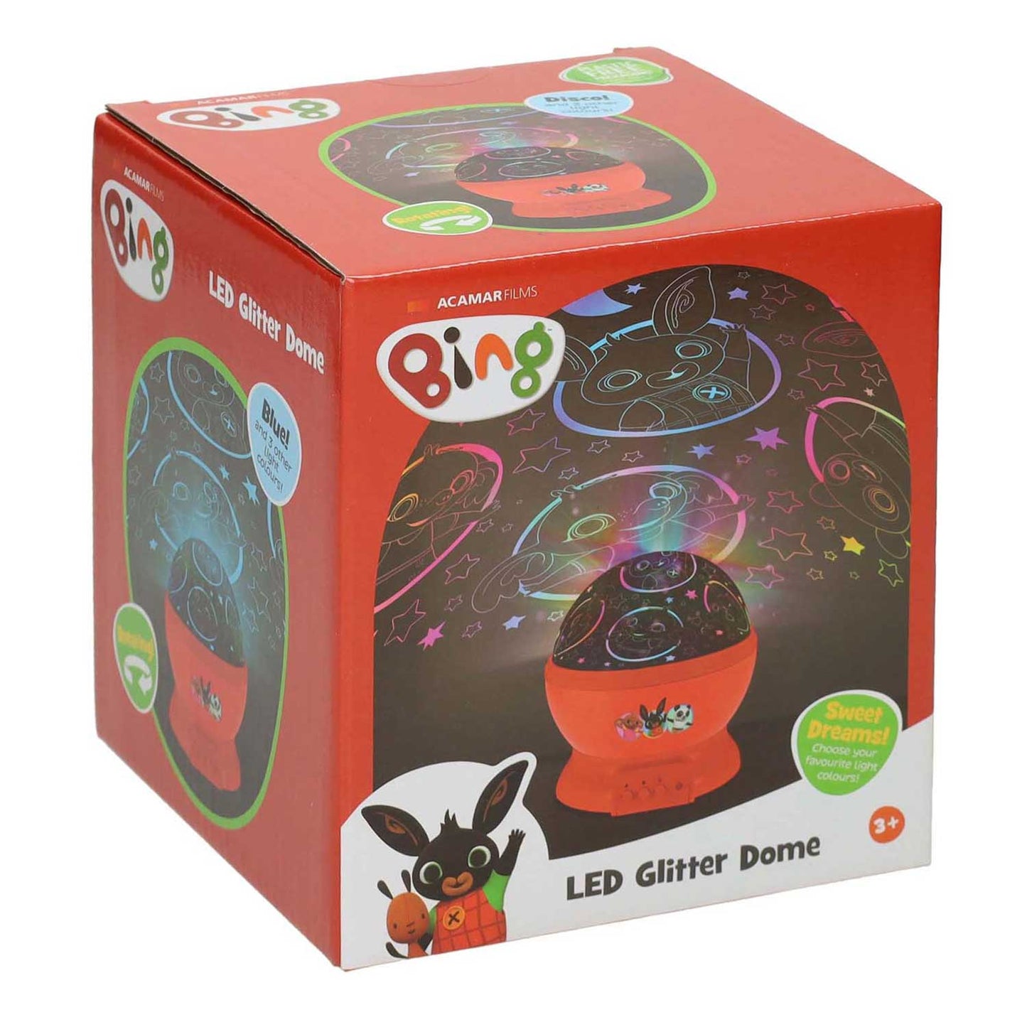 Merkloos sans marque bing led glitter dome