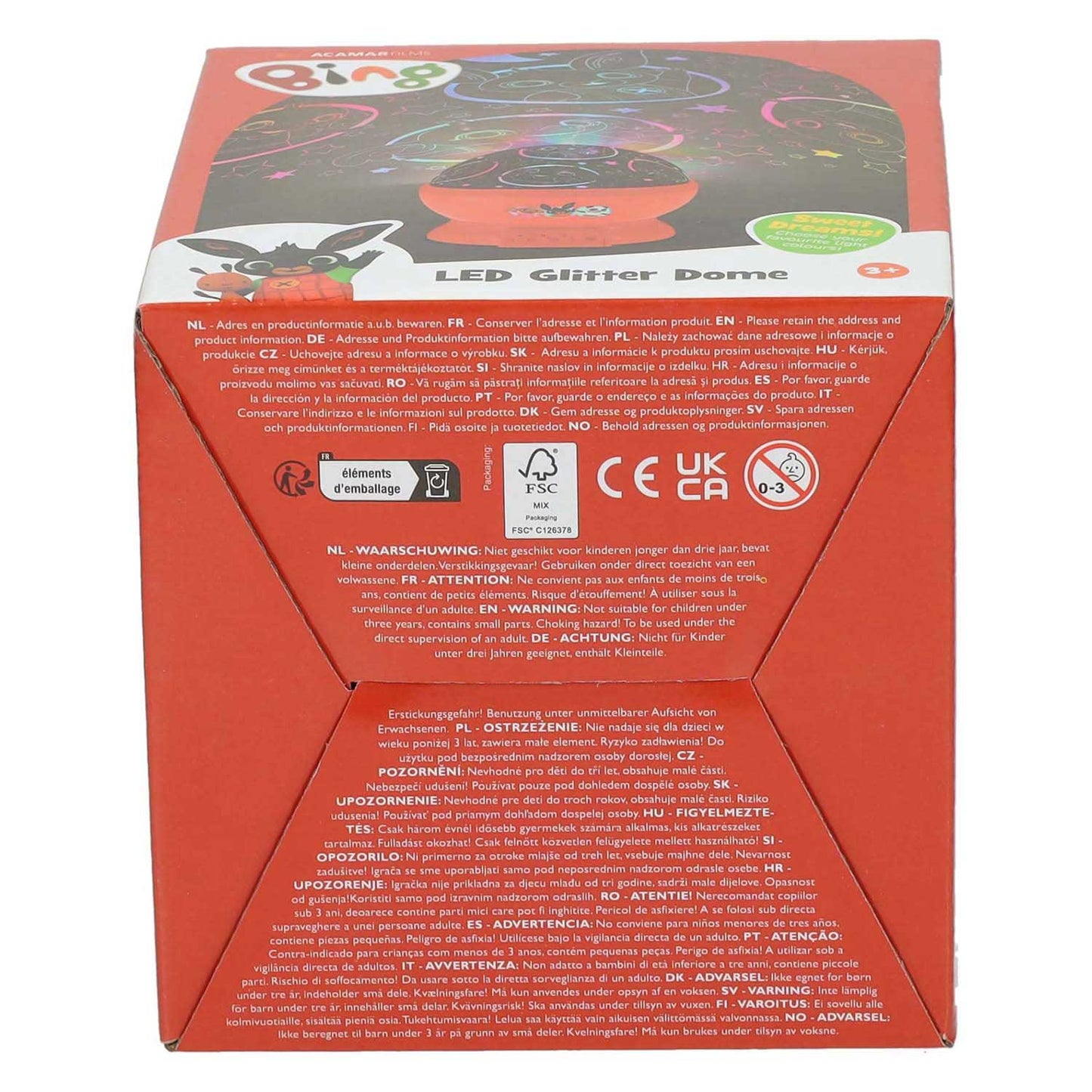 Merkloos sans marque bing led glitter dome