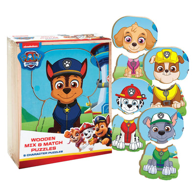 Speelgoedland paw patrol houten mix match puzzel