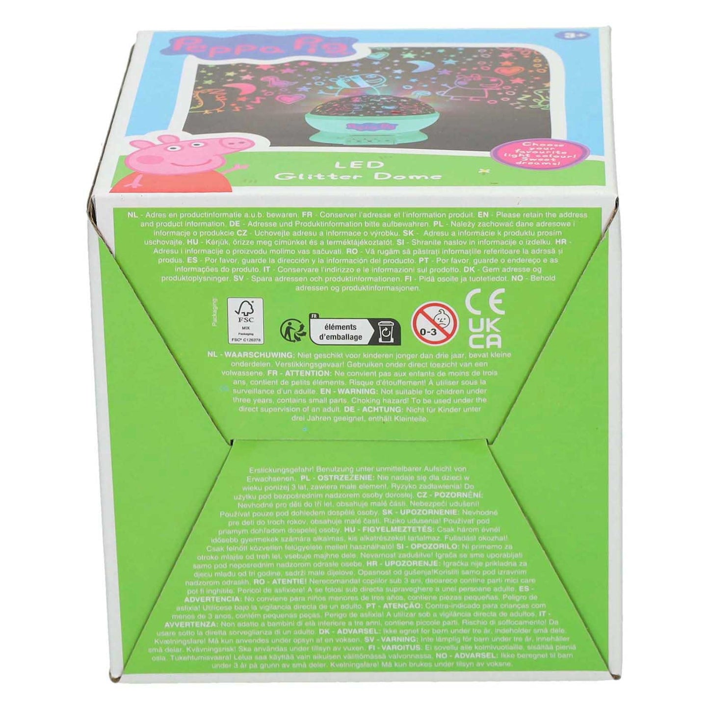 Peppa pig lámpara led glitter domo