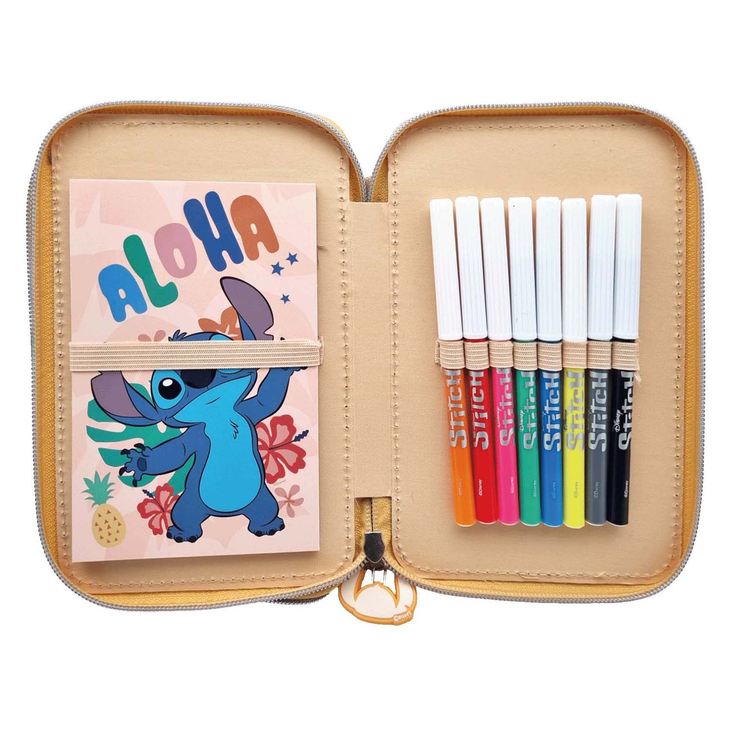 Estuche de lápices relleno de 2 compartimentos Disney stich