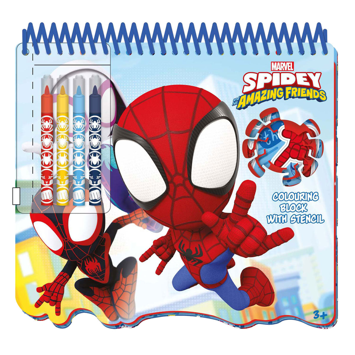 Bloque de dibujo de plantilla de spidey