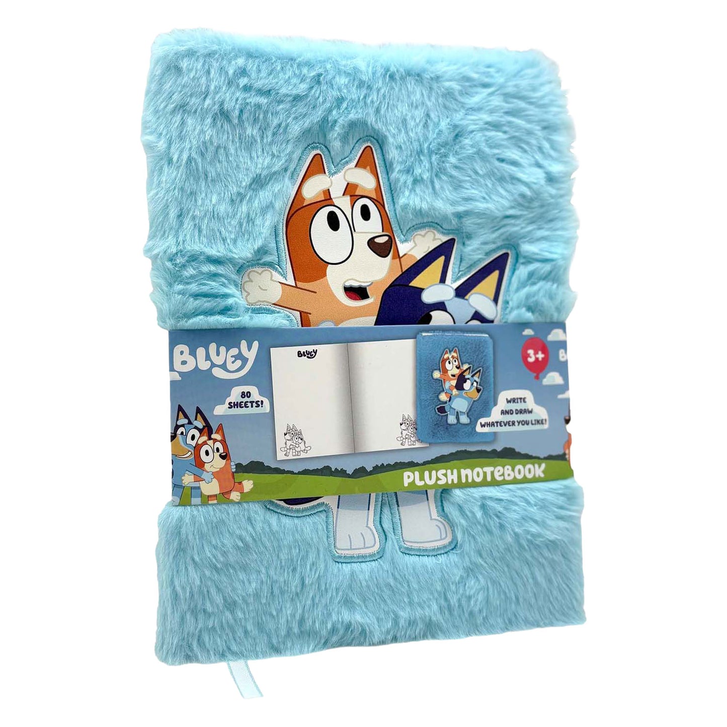 Cuaderno de peluche azulado
