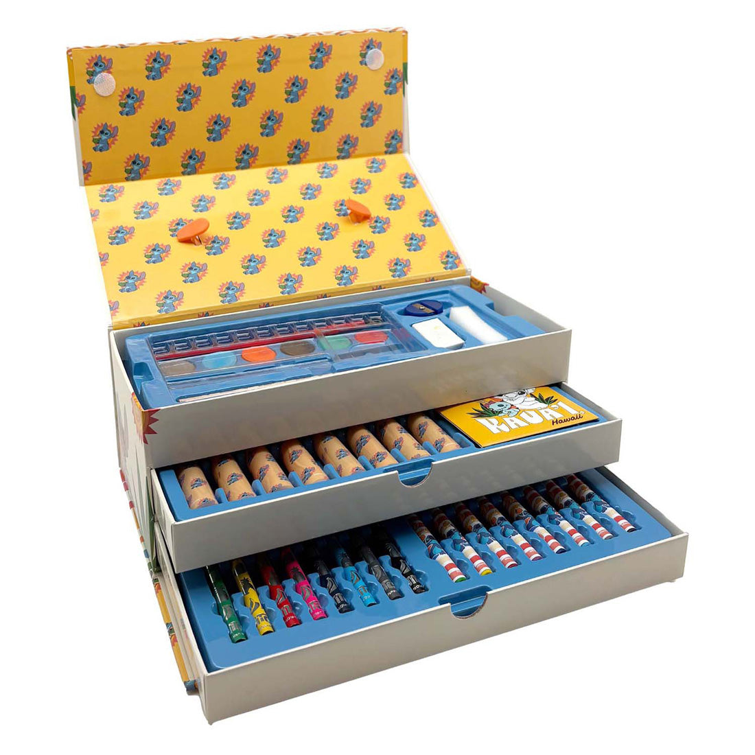 Juego de maletas para colorear Disney Stitch - 52 piezas.