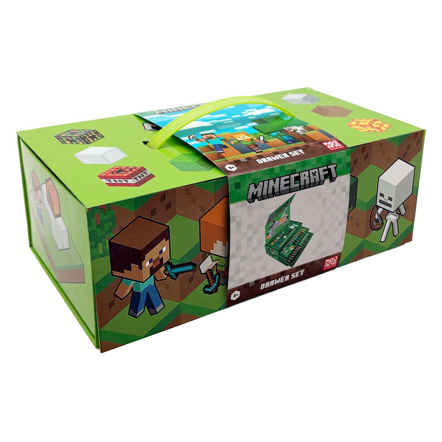 Merkloos sans marque minecraft tekendoos - kleurpotloden - stiften - verf - creatief