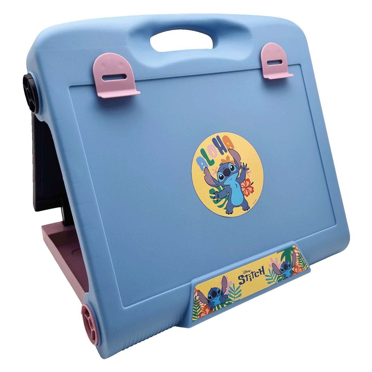 Cavalletto da viaggio Toyland Stitch per disegnare, inclusi lavagna e pastelli