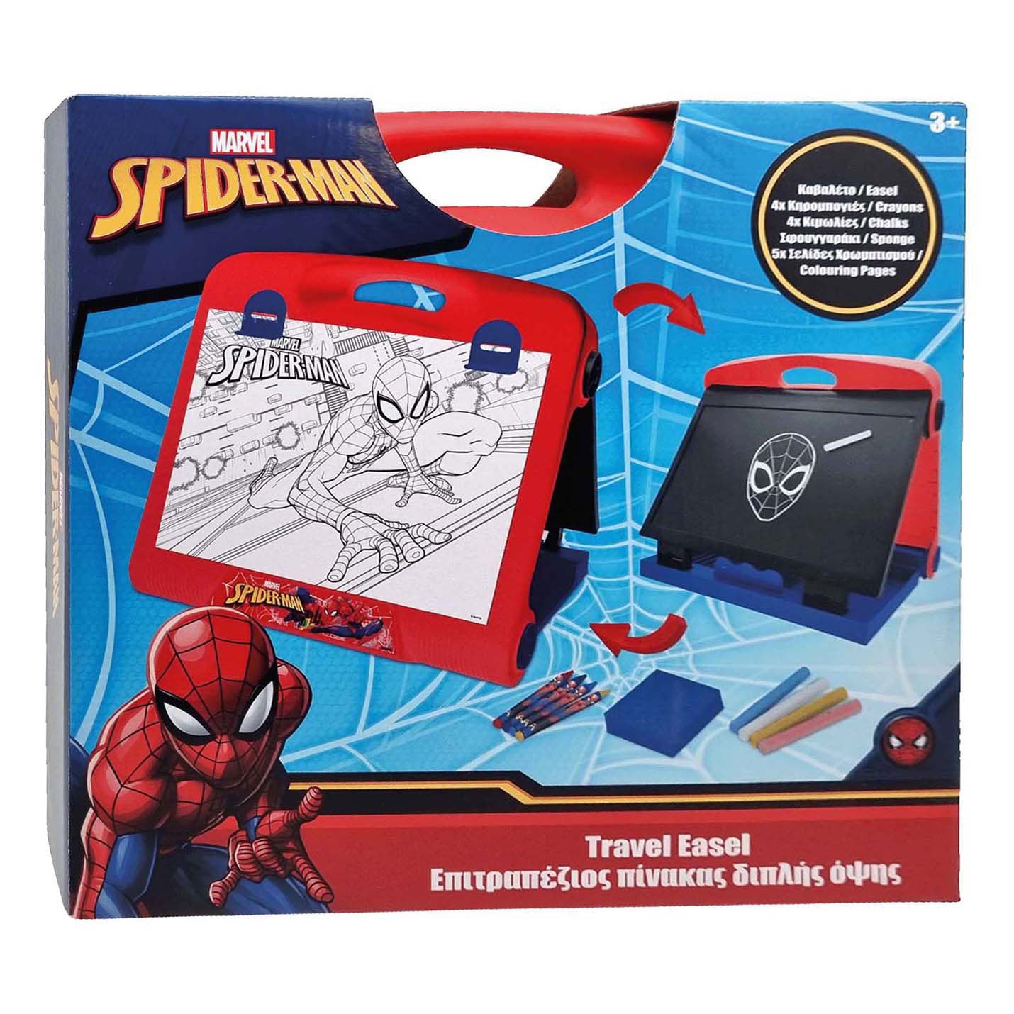 Tablero de dibujo de caballete de viaje de Toyland Spider-Man