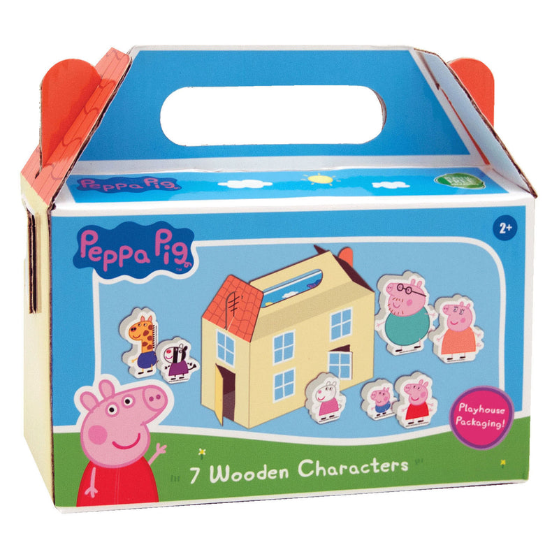 Set de figuras de madera de Peppa Pig - 7 piezas.
