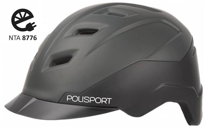 Helm PolispGoudt E City Speed ​​E-Bike Black