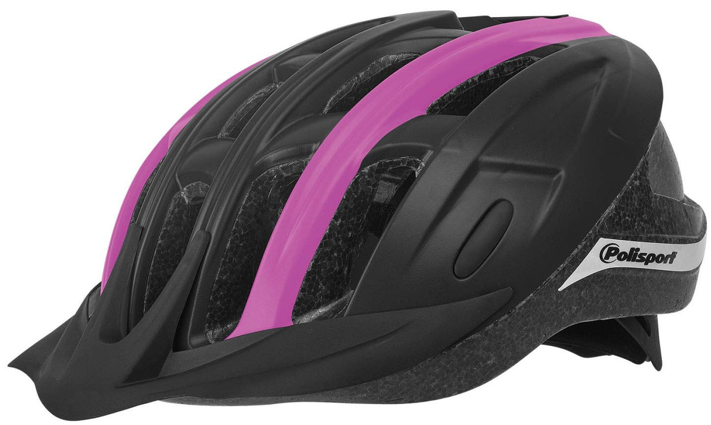 Polispgoudt Ride in Bicycle Helmet L 58-62 cm Black Fuchsia