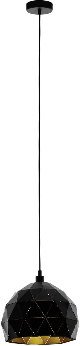 Eglo roccaforte - lampada a sospensione - e27 - ø30 cm - oro nero