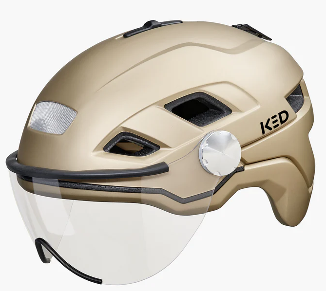 Casco de bicicleta Ked B-Vis X-Lite M (52-58 cm) -Gold Metallic Matt
