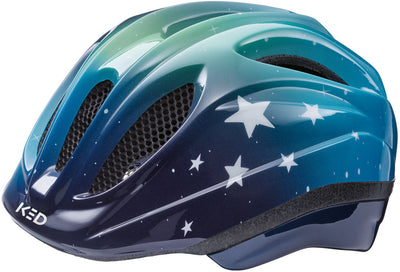 Helmet Ked Bicycle Meggy II Trend S (46-51 cm) stelle blu verde lucido