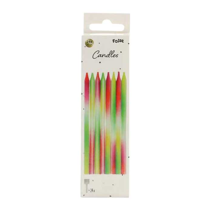 Candele Folat bv neon delizia - 24 pz.
