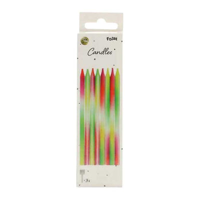 Velas Folat bv delicias de neón - 24 uds.