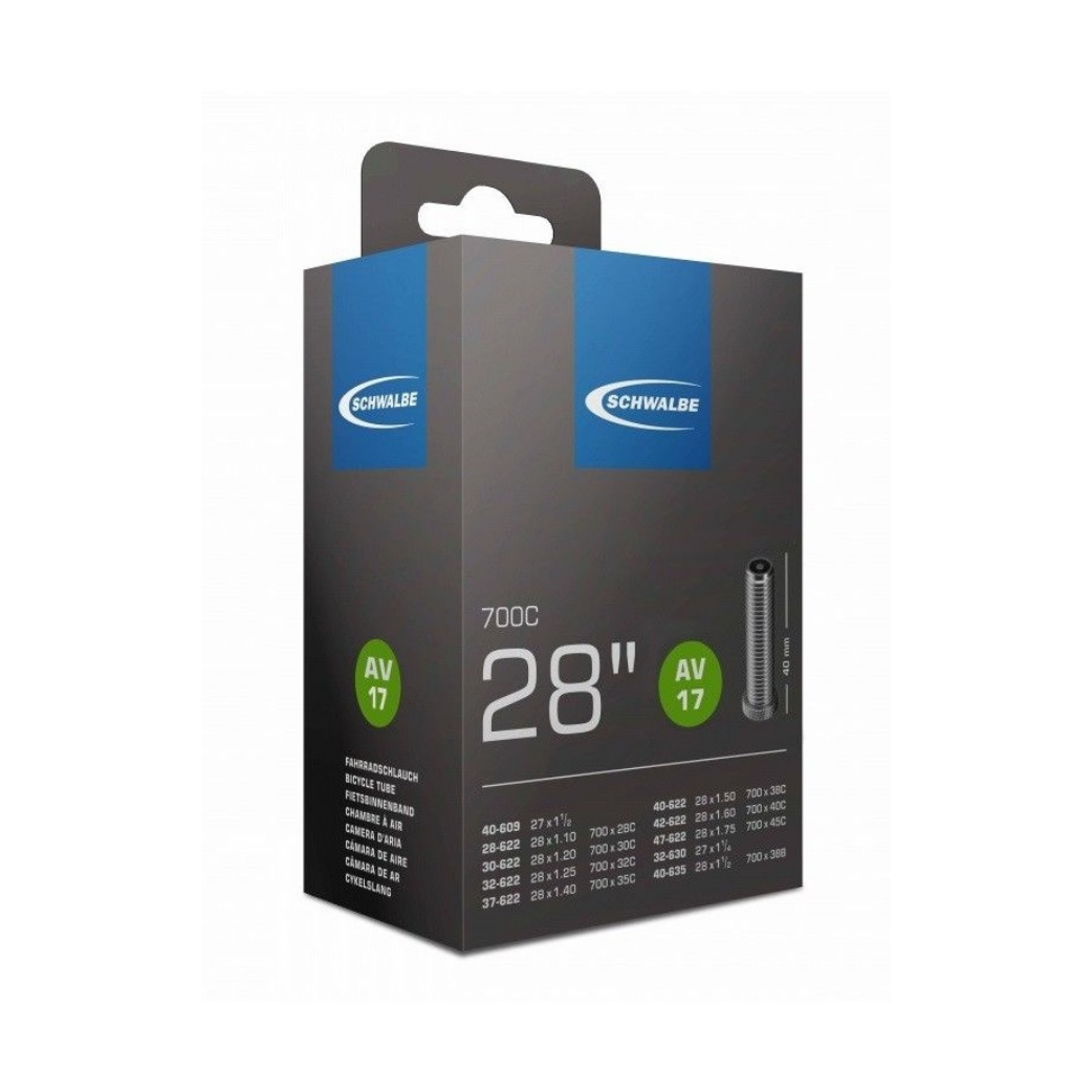 Schwalbe Tubo interno AV17 28 pulgadas 37 62-622 AV 40 mm