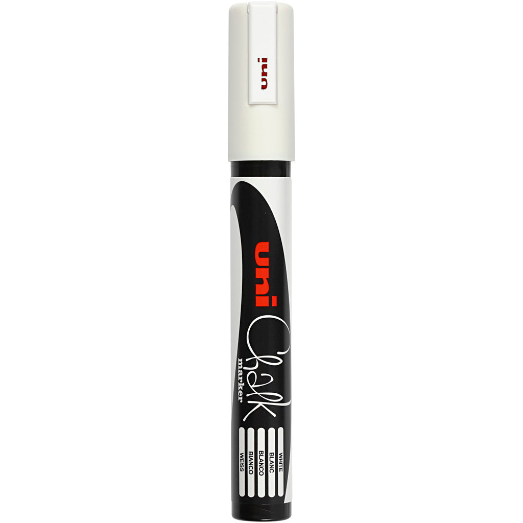 Uni-Posca Chalk Marker, line thickness 1.8-2.5 mm, white, 1 piece
