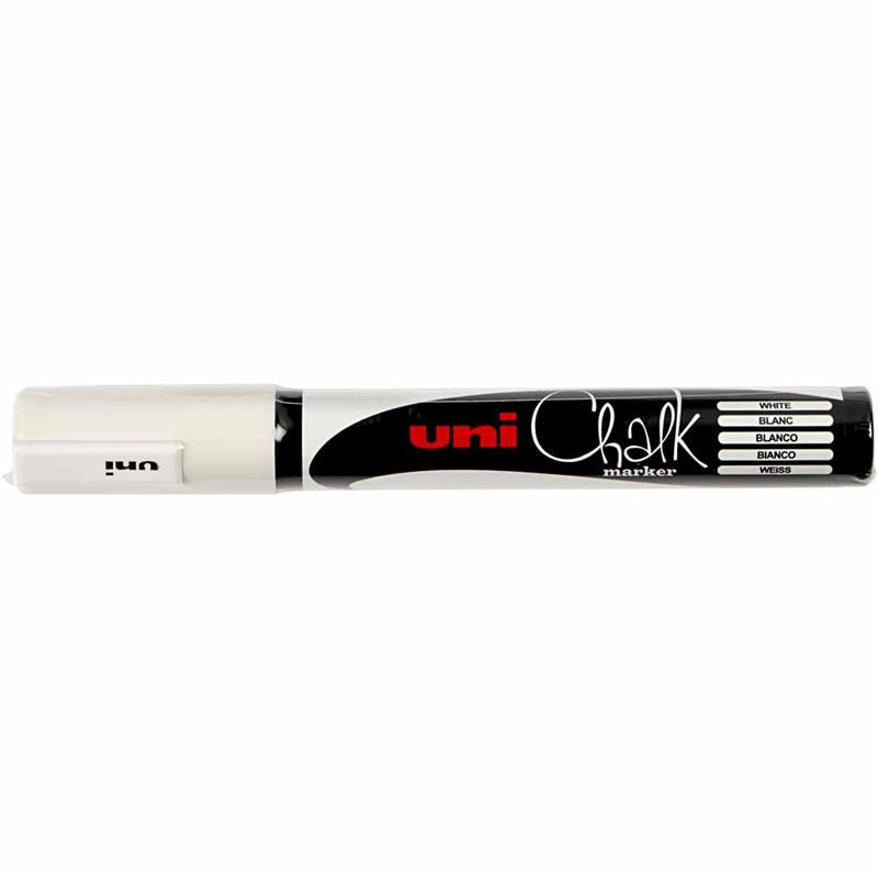 Uni-Posca Chalk Marker, line thickness 1.8-2.5 mm, white, 1 piece
