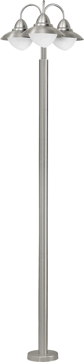 Eglo sidney - buitenverlichting - tuinpaal - 3 lichts - rvs - wit