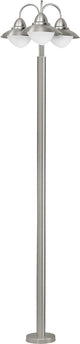 Eglo sidney - buitenverlichting - tuinpaal - 3 lichts - rvs - wit