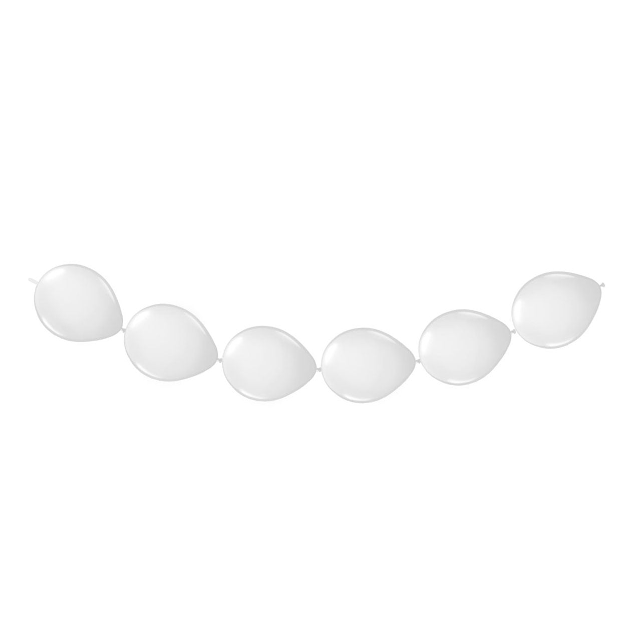 Botones blancos globos, 8st.