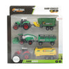 Tractor de metal con remolque, 6dlg.