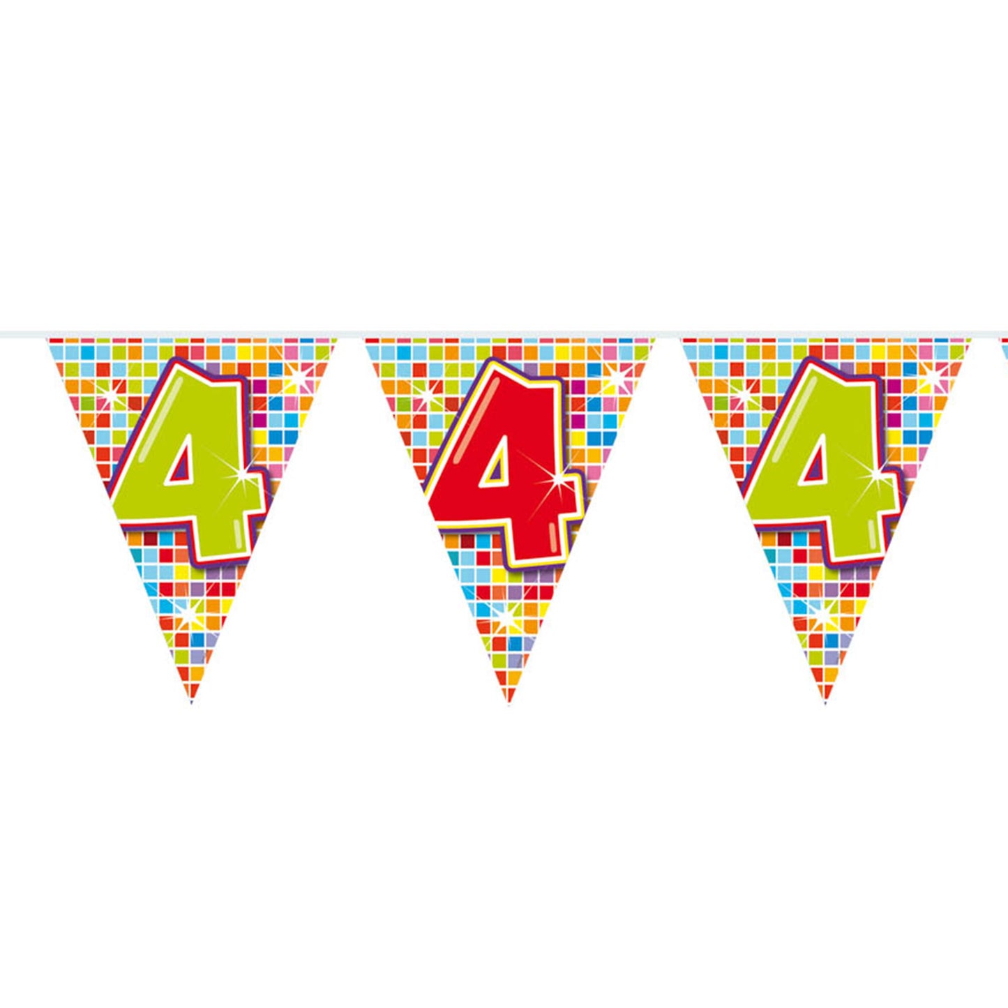 Folat mini vlaggenlijn blocks 4 jaar, 3mtr.