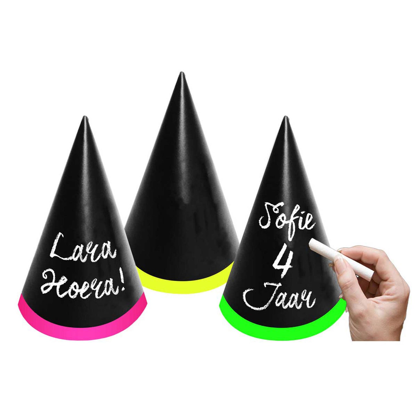 Sombreros de fiesta de escritura, 6st.