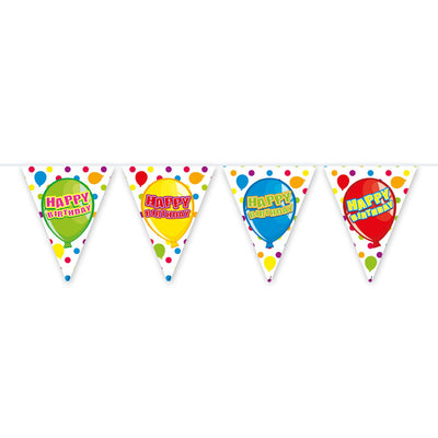 Línea de bandera Feliz cumpleaños, 6mtr.