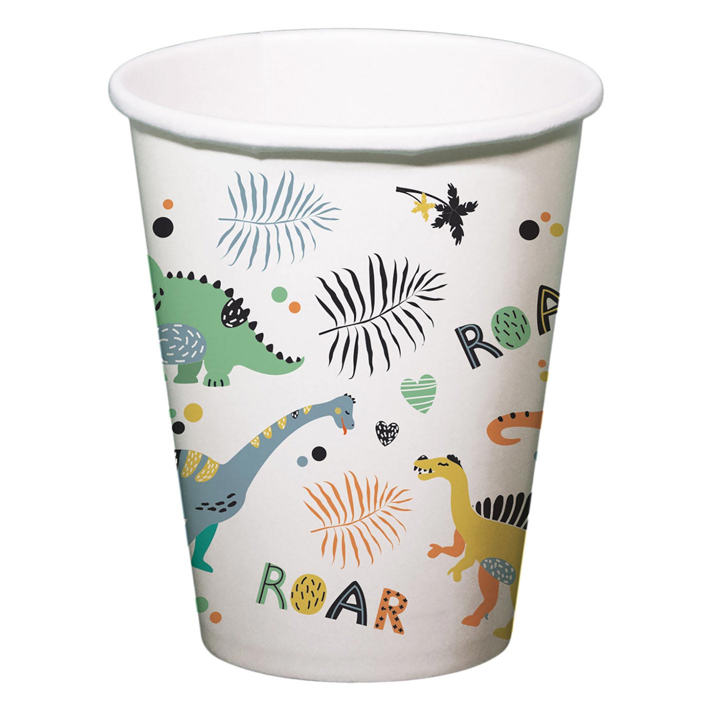 Cazas de papel dino ruge 250 ml, 6st.