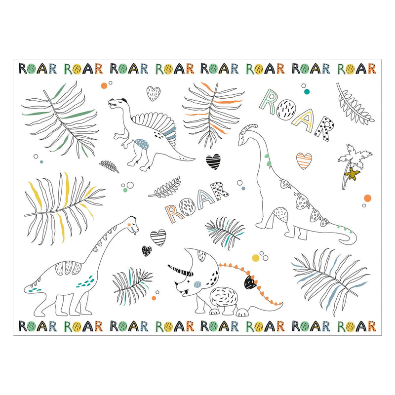 Folat bv kleurplaat placemat dino roars, 6st.