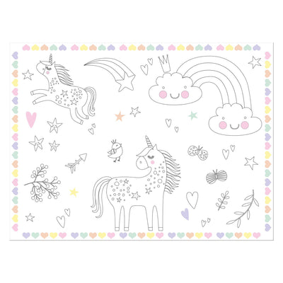 Pochemat colorabili Unicorni arcobaleni, 6st.