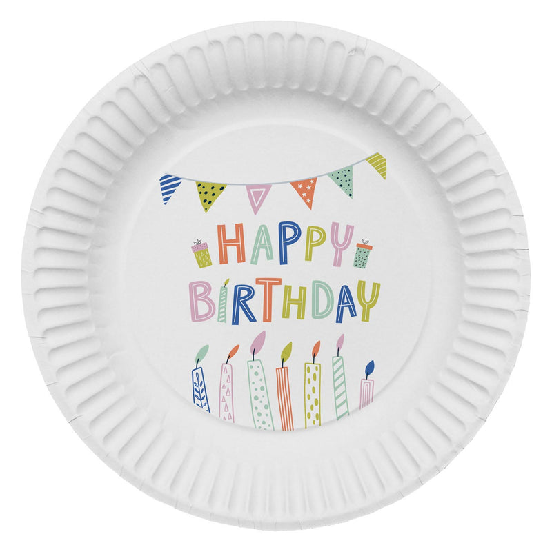 Placas de papel Eco Party 8st.