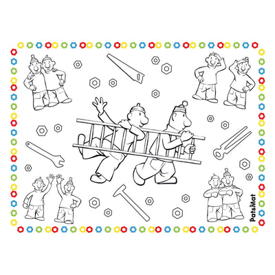 Vecino Buurman Plagemats Páginas para colorear, 6st.