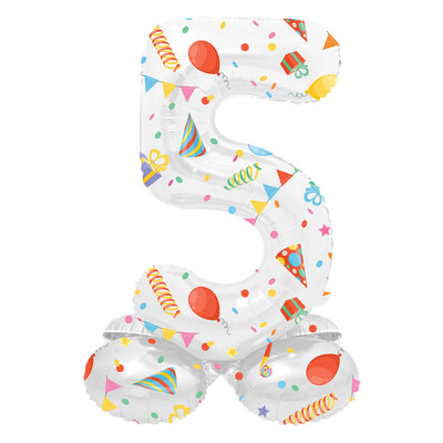 Palloncino in pellicola in piedi numero gioioso numero 5-72 cm