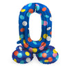 Folat bv staande folieballon colorful dots cijfer 0 - 72cm